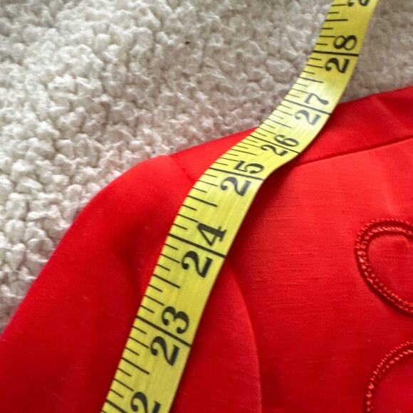 GIOVANNA Jacket Womens  20W Orange Coral Linen Embroidered Special Occasion - Picture 13 of 14